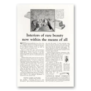 1925 National Lead Company Print Ad | Rare Beauty