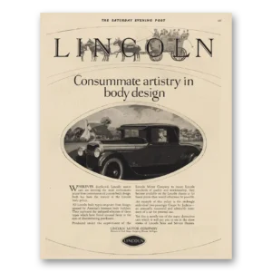 1925 Lincoln Print Ad | Artistry
