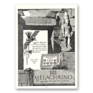 1925 Melachrino Cigarettes Print Ad | Social Prestige