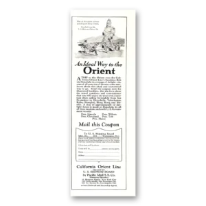 1925 California Orient Line Print Ad | Ideal Way