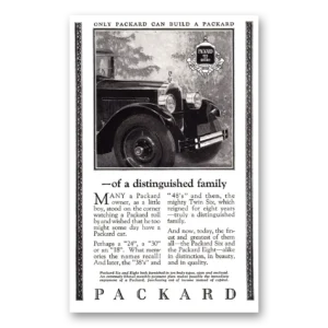 1925 Packard Six and Eight Print Ad | Distinguished Family