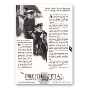 1925 Prudential Insurance Print Ad | San Francisco