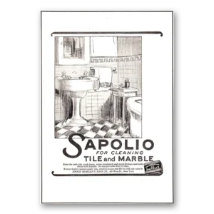 1925 Sapolio Cleaner Print Ad | Tile Marble