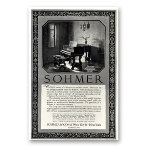1925 Sohmer Piano Print Ad | Spanish Renaissance