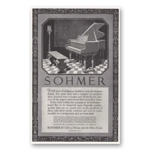 1925 Sohmer Piano Print Ad | Piano Building