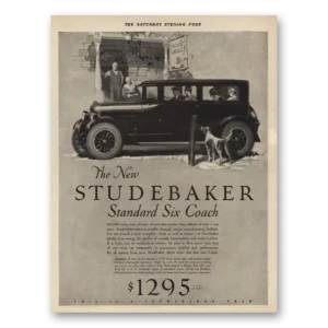 1925 Studebaker Standard Six Coach Print Ad | Fine Quality