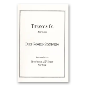 1925 Tiffany & Co Print Ad | Deep Rooted