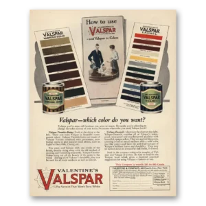 1925 Valspar Finishes Print Ad | Which Color