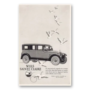 1925 Wills Saint Claire Print Ad | Myron Perley