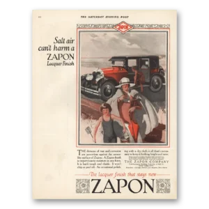 1925 Zapon Lacquer Finish Print Ad | Salt Air