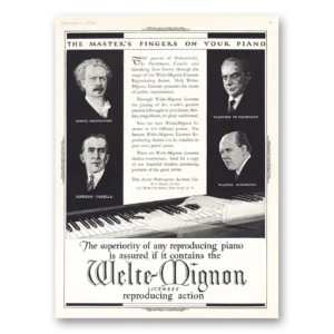 1926 Welte Mignon Reproducing Piano Print Ad | Welte Mignon
