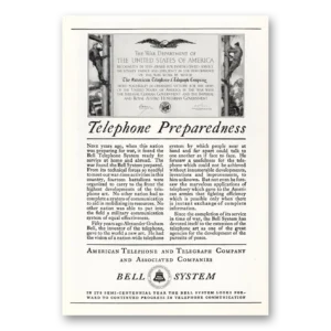 1926 American Telephone Print Ad | Preparedness
