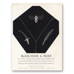 1926 Black Starr Frost Print Ad | Unusual Designs
