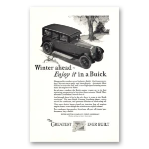 1926 Buick Print Ad | Winter Ahead