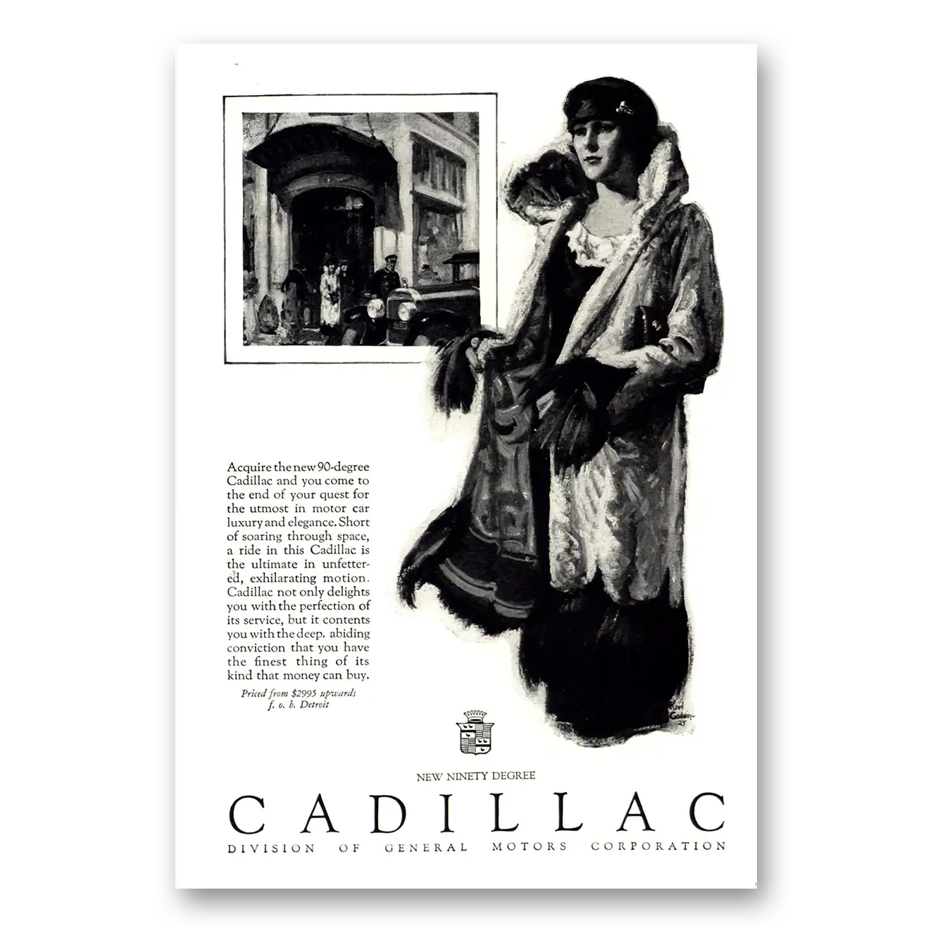1926 Cadillac 90 Degree Print Ad | 90 Degree
