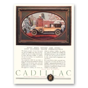1926 Cadillac Print Ad | Body Styles
