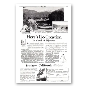 1926 Southern California Print Ad | Re Creation