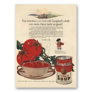 1926 Campbells Tomato Soup Print Ad | Campbells Chefs