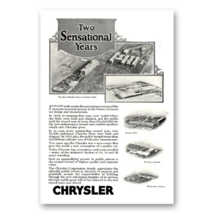 1926 Chrysler Print Ad | Sensational