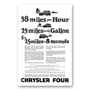 1926 Chrysler Four Print Ad | 35 Miles