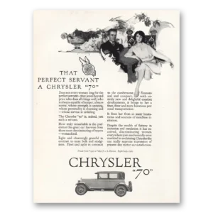 1926 Chrysler 70 Print Ad | Perfect Servant
