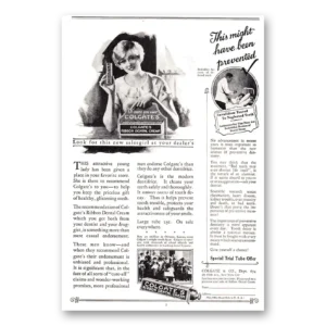 1926 Colgate Dental Cream Print Ad | New Salesgirl
