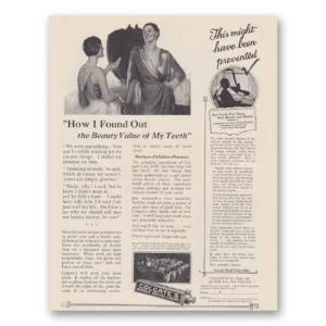 1926 Colgate Dental Cream Print Ad | Value My Teeth