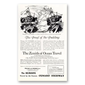 1926 Cunard Print Ad | Ocean Travel