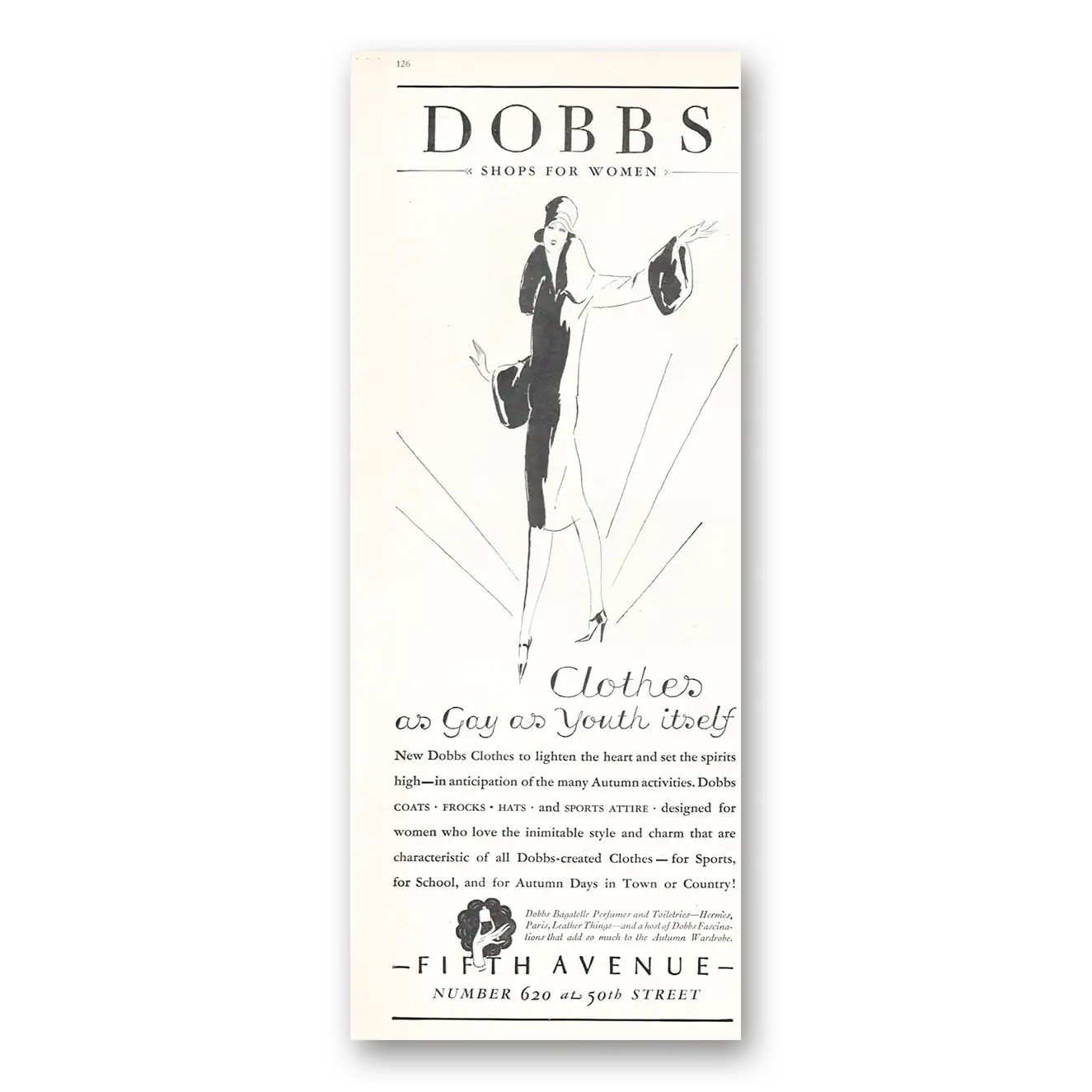 1926 Dobbs Shops for Women Print Ad | Clothes Gay