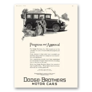 1926 Dodge Sedan Print Ad | Progress Approval