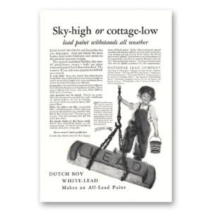 1926 Dutch Boy Paint Print Ad | Sky High