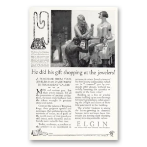 1926 Elgin Watch Print Ad | Gift Shopping