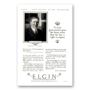 1926 Elgin Watch Print Ad | H S Firestone