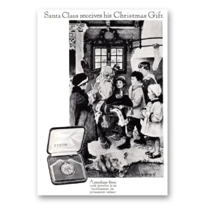 1926 Elgin Watch Print Ad | Santa Claus