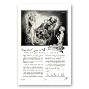 1926 Elgin Watch Print Ad | Give To Me