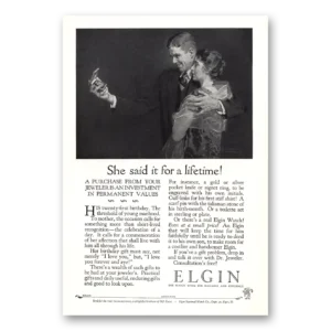 1926 Elgin Watch Print Ad | Lifetime