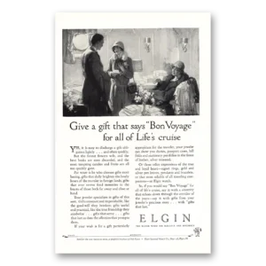 1926 Elgin Watch Print Ad | Bon Voyage
