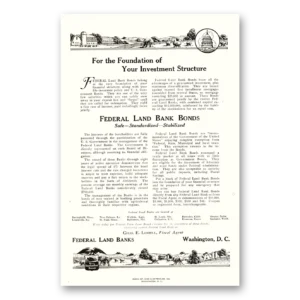 1926 Federal Land Banks Print Ad | Bonds Foundation