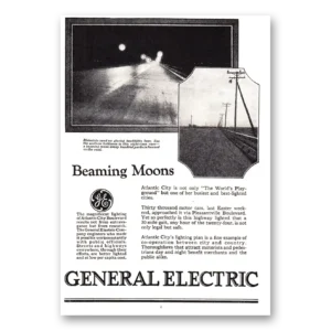 1926 General Electric Print Ad | Ge Beaming Moons