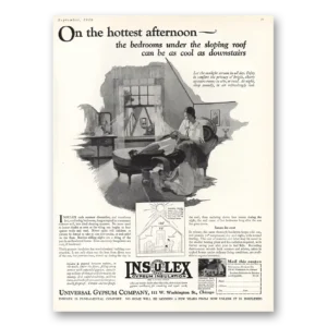 1926 Universal Gypsum Print Ad | Hottest Afternoon