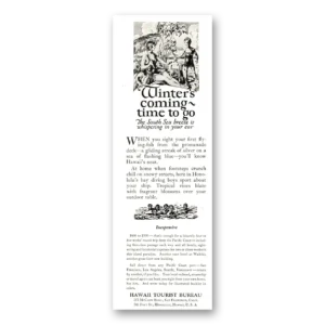 1926 Hawaii Prince Hotels Print Ad | Time To Go