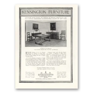 1926 Kensington Furniture Print Ad | Native Industrial Art