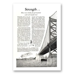 1926 National Lead Company Print Ad | Red Leaded Steel