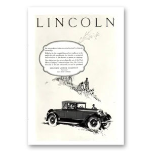 1926 Lincoln Print Ad | Unmistakable