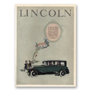 1926 Lincoln Five Passenger Sedan Print Ad | Distinctive Sedan