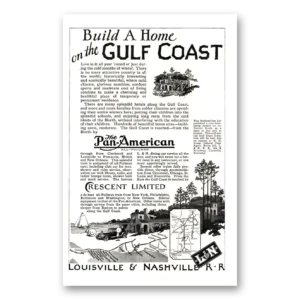 1926 Louisville & Nashville Railroad Print Ad | Gulf Coast