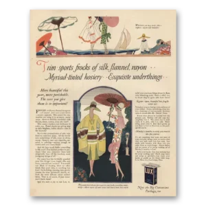 1926 Lux Soap Print Ad | Trim Sports Frocks