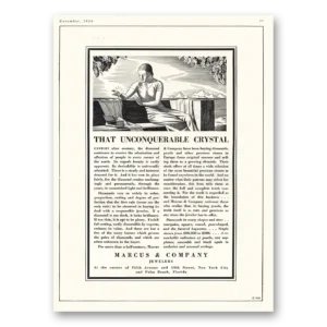 1926 Marcus & Company Jewelers Print Ad | Unconquerable