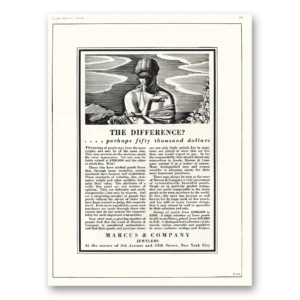 1926 Marcus & Company Jewelers Print Ad | Fifty Thousand