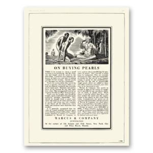 1926 Marcus & Company Jewelers Print Ad | Buying Pearls